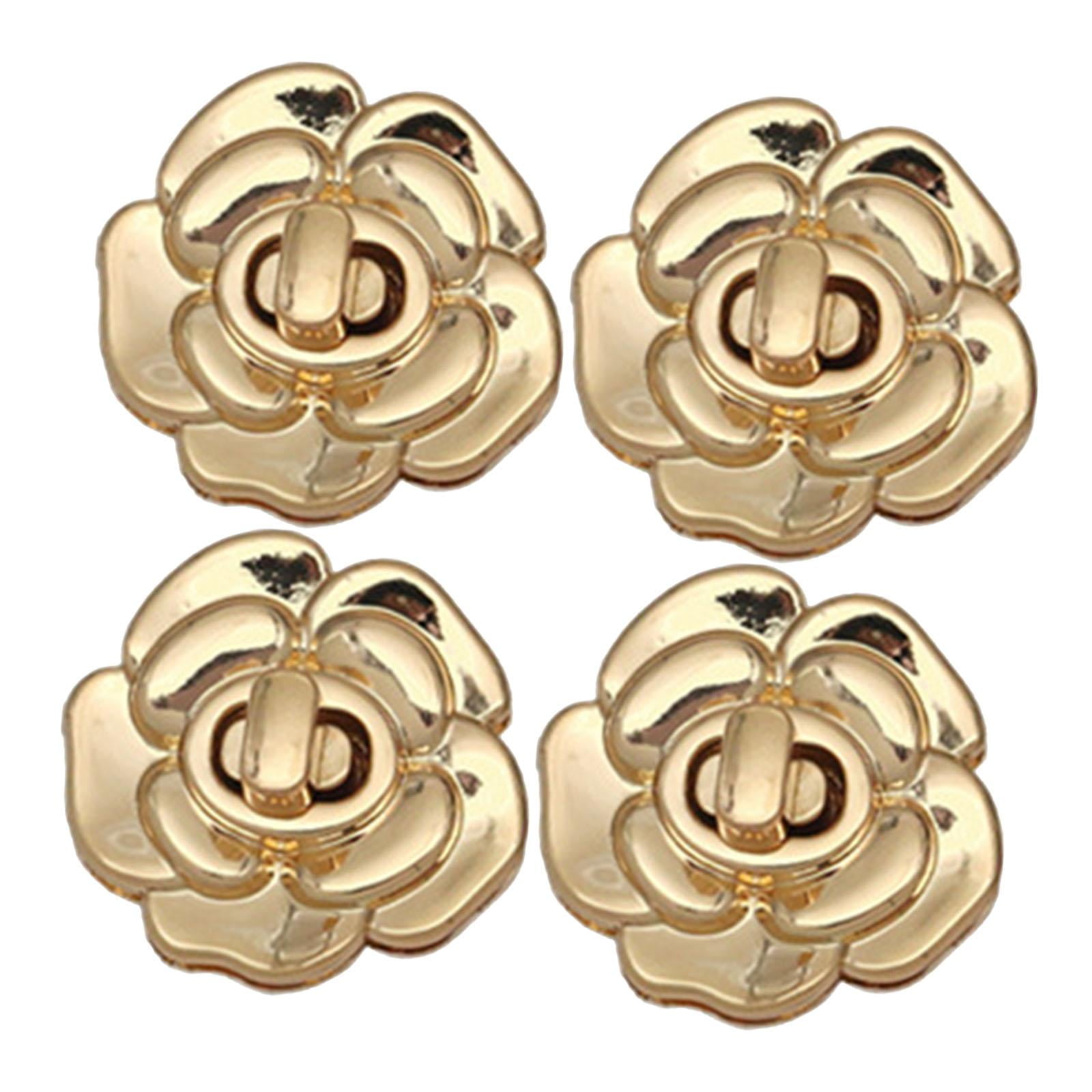 Bothyi - 4 Cierres Giratorios Para Bolso, Cierre Giratorio Para Manualidades, Bolso De Mano, Dorado