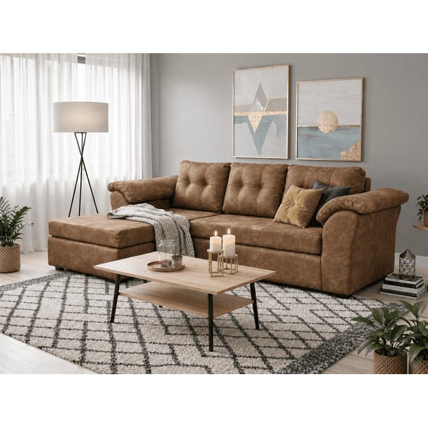 Sofá Modular Laos 3.1 Intercambiable Cuero sintetico Miel