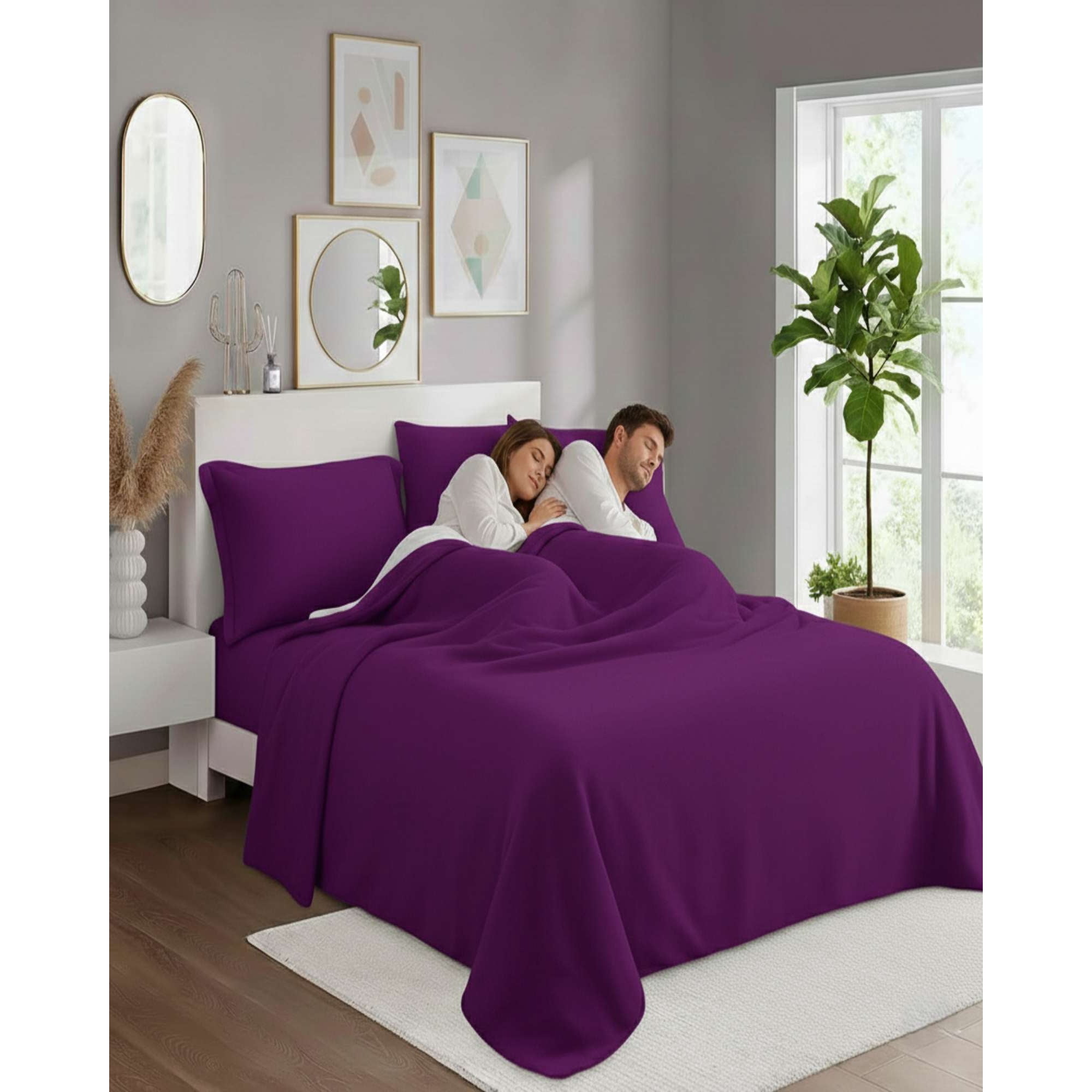 Myl Todo Hogar - Juego De Sábanas Polar Premium King Térmicas Extra Suaves