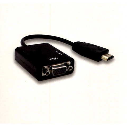 Nexioa - Conversor Nx-170 Hdmi A Vga + 3,5Mm Audio Negro