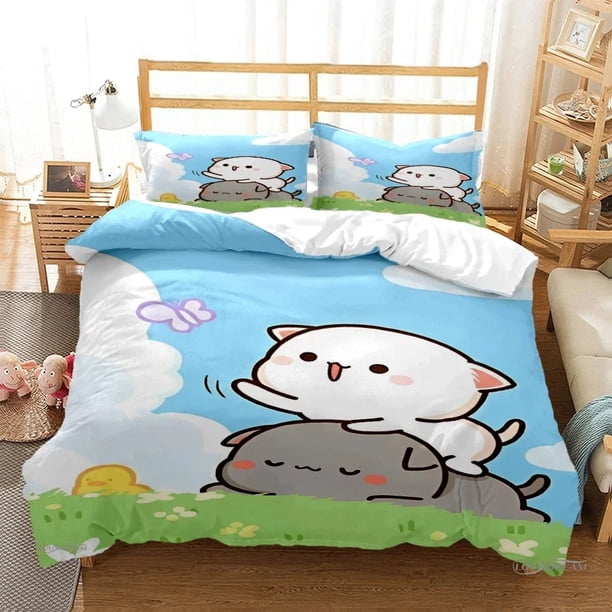 Cute Bubu DuduBear Panda Duvet Cover kawaii Bedding sets Soft Quilt Cover and PillowcasesBoys Bed Sheets