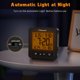 thumbnail image 4 of Reloj despertador Geevon Smart Night Light con temperatura (negro), 4 of 9