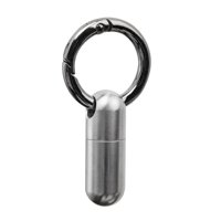 Magideal - Caja De Píldoras De Titanio Titular De La Píldora Botella De Sello Llavero Ligero Botella De Píldora Caja De Píldoras Pequeña Para Viaje Oficina Viaja Plata