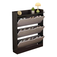 Genérico - Zapatero Recibidor Mueble De Entrada Organizador 110X100X17 Negro