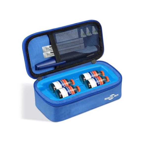 Estuche De Viaje Para Enfriador De Insulina Con Bloque De Hielo Tsa 20x10x6 Cm