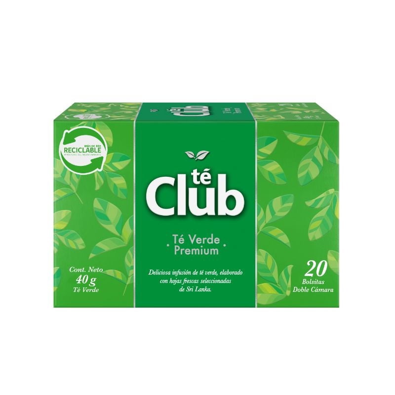 Té Verde Caja 20 Un 40 g Club