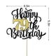 thumbnail image 2 of Decoración para tartas Leetaivie Happy 79th Birthday con purpurina negra y dorada, 2 of 6