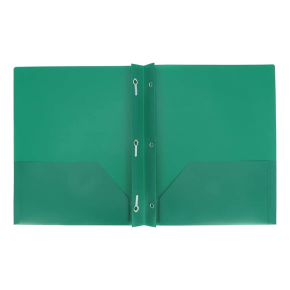 Carpeta de plástico Aurora2018 de 2 bolsillos, color verde