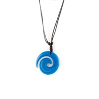 Delsol - Collar Que Cambia De Color - Espiral - Blanco A Azul