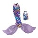 thumbnail image 3 of Mu?eca Vestido De Cola De Sirena Y Cuello En V Halter Top Para Mu?eca Morado Claro, 3 of 5
