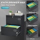 thumbnail image 1 of 2 Drawer Lateral File Cabinet with Lock, Black Metal Vertical Filing Cabinet for Home Office, Fits Legal, Letter & A4 Size Files, Assembly Required, 1 of 3