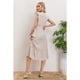 thumbnail image 2 of Vestido Largo Algodon Primavera Mujer Cuello Mao Manga corta 3322, 2 of 2