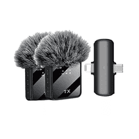 Genérica - Pack 2 Microfonos Inalambrico Dual Para Iphone Y Android