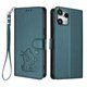 thumbnail image 1 of Funda Volteable con Diseño de Gato para Nothing Phone 3A Lite, Verde Oscuro, 1 of 6