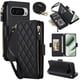 thumbnail image 1 of Para Google Pixel 9 / 9 Pro 5G Funda Tipo Billetera con Bloqueo RFID, Funda de Teléfono Tipo Bolso Cruzado con 9 Ranuras para Tarjetas, Bolsillo con Cierre y Correa Desmontable, Negro, para Pixel 9, 1 of 9