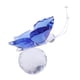 thumbnail image 1 of mariposa voladora de cristal con adorno de cristal tallado en forma de bola azul, 1 of 5