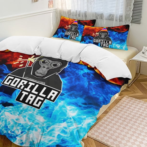 Ice Fire Gorilla Tag Comforter Set Soft 3 Pcs Twin Bedding Sets Thicken for All Season