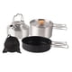 thumbnail image 1 of Juego de utensilios de cocina para acampar, sartén para acampar, hervidor con bolsa de transporte, olla, mango plegado antiadherente, juego de cocina, 1 of 5