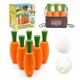 thumbnail image 1 of Juego De Bolos Con Forma De Zanahoria Para Niños Pequeños Y Bebés 6 Alfileres 2 Bolas De Conejo Y, 1 of 8