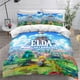thumbnail image 4 of Zelda Anime Game 3D Digital Printed Quilt Cover Three-Piece Foreign Trade Amazon Quilt Cover, 4 of 5