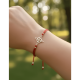 thumbnail image 3 of Pulsera nudo de brujas hilo plata fina proteccion Rojo, 3 of 3