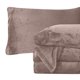 thumbnail image 1 of Juego de sábanas Elegant Comfort con forro polar de franela y terciopelo Cal King Taupe, 1 of 9