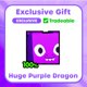 thumbnail image 4 of Peluche Dragón Morado Pet Simulator 22 cm Serie 1 con DLC, 4 of 8