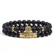 thumbnail image 1 of Pulsera HESHPAWS 8mm Black Matte Onyx Piedra Natural, 1 of 2