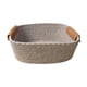 thumbnail image 4 of Cesta De Almacenamiento Tejida De Algodón Cesta De Picnic Liviana Para Frutas Aperitivos Jardín Blanco Gris L, 4 of 5