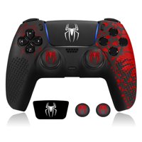 Genérico - Funda Protectora Antideslizante De Silicona Para Mando Con Agarre Para El Pulgar, Adhesivos Para El Panel Táctil Y Accesorios Compatibles Con Ps5