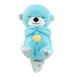 Citohome - Juguete Musical Con Luz Y Respiración - Nutria Bebé Dormido, Azul