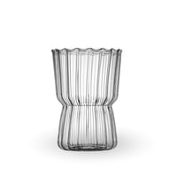 Santú Home & Deco - Vaso Vidrio Estriado Mediano Café 250 Ml