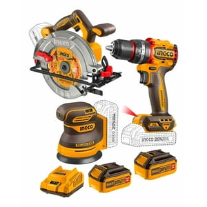 Kit Ingco P20S Brushless 3En1 Taladro + Sierra + Lijadora