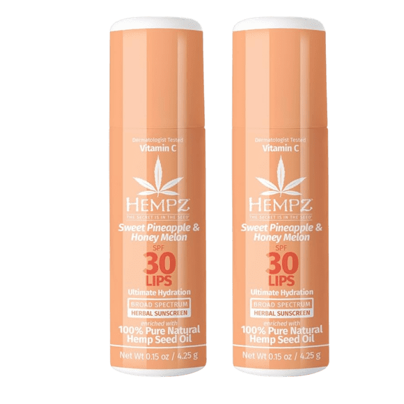 Protector solar para labios Hempz Sweet Pineapple & Honey Melon SPF 30, 4,4 ml