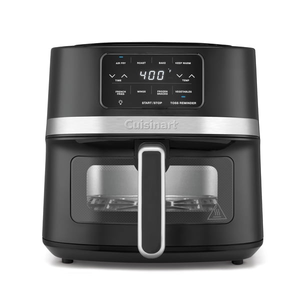 Horno Air Freyer Cuisinart AIR-160, 4,5 L con 4 ajustes preestablecidos, color negro y acero inoxidable