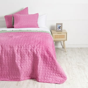Mashini - Quilt Mf 2 P Rosado - Verde