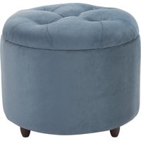 Máxima Design - Pouf Baúl Zoe Azul Petroleo Felpa Grabada 60X50X50 Cm