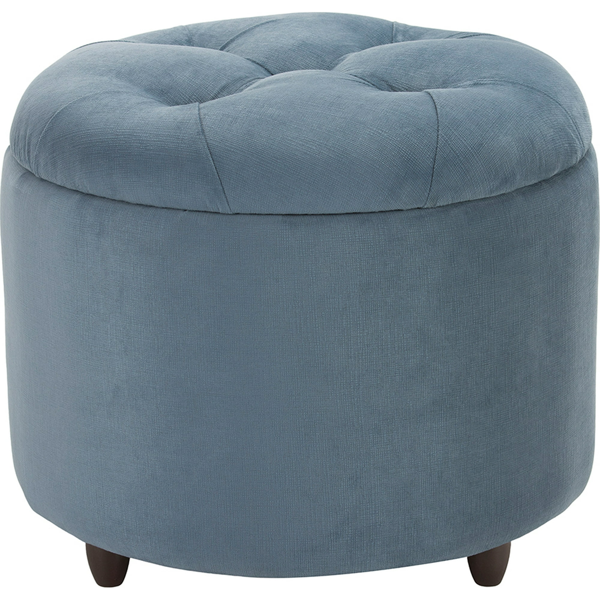Máxima Design - Pouf Baúl Zoe Azul Petroleo Felpa Grabada 60x50x50 Cm