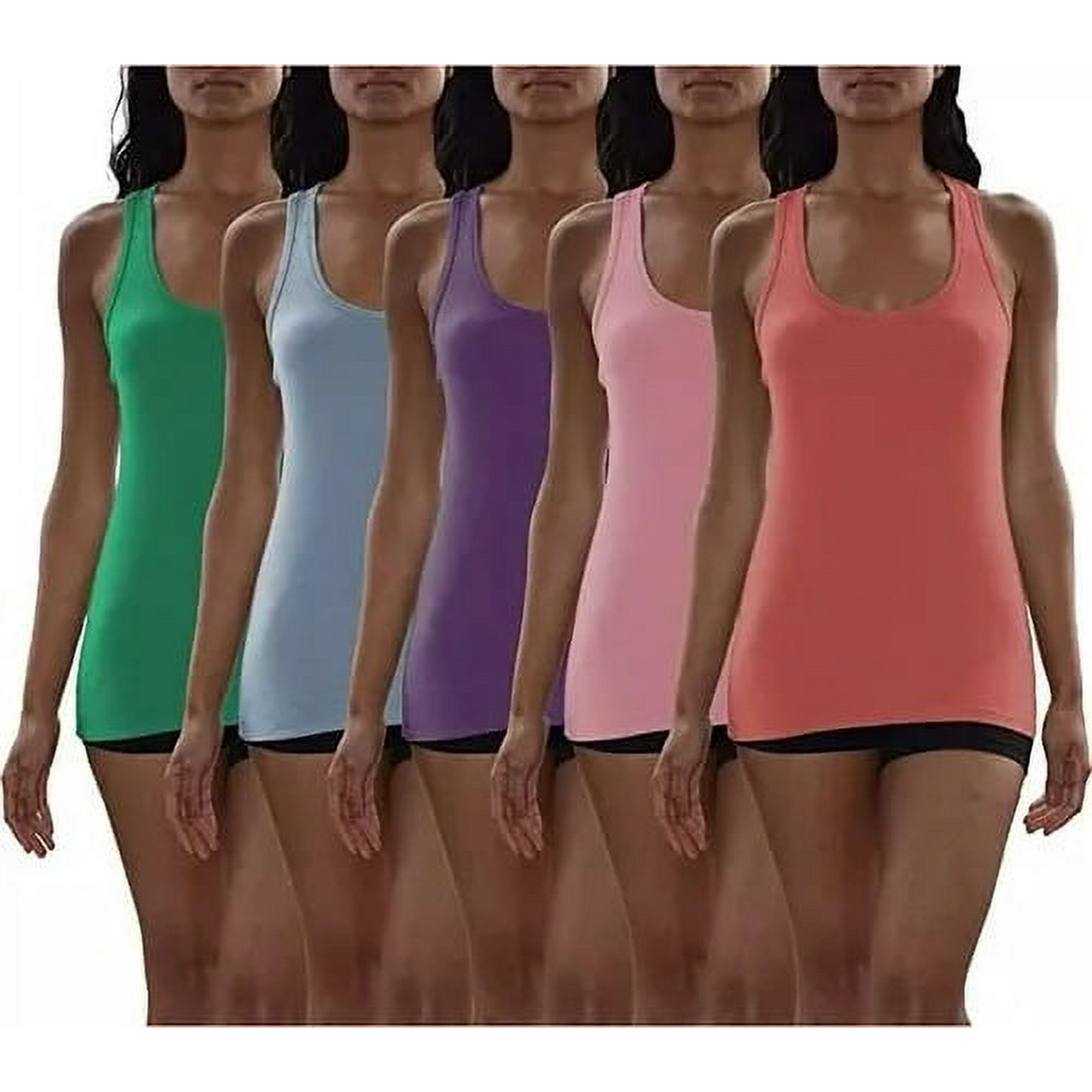 Genérica - 6 Camisetas Mujer Sin Manga Fibra Bambú . Musculosa Mujerxl-xxl