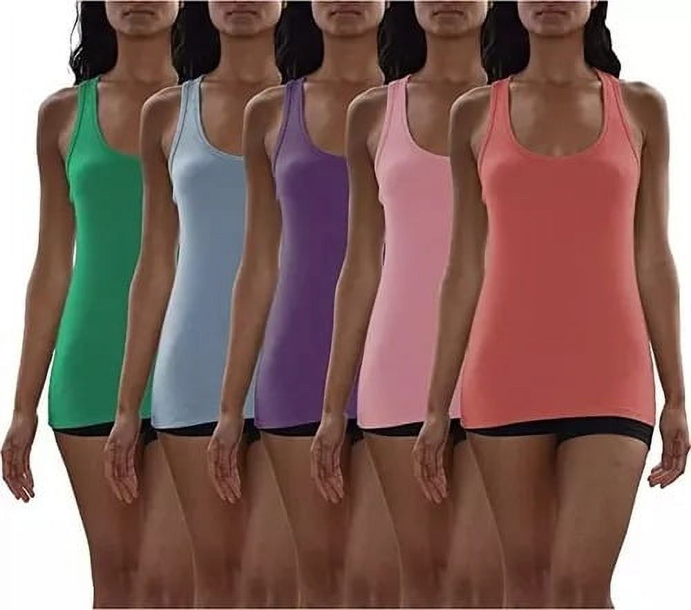 Genérica - 6 Camisetas Mujer Sin Manga Fibra Bambú . Musculosa Mujerm-L