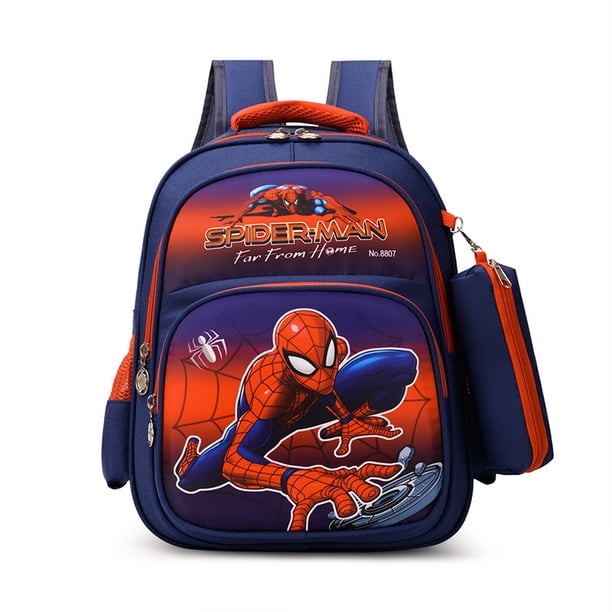 Disney Spider Man Backpack Children Cartoon Captain America Kindergarten School Bag For Boys Anit-lost Infantil Schoolbag Gift 