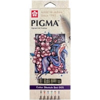 Set 6 Tiralíneas Sakura Pigma Micron 0.05Mm Colores Básicos