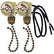 thumbnail image 1 of Paquete de 2 interruptores de luz y ventilador con cadena de tracción ZE-109 Interruptor de luz y ventilador con cadena de tracción eléctrica, interruptor de encendido y apagado, 6 A/125 V CA, termina, 1 of 7