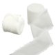 thumbnail image 1 of Xiao Hua Cinta de gasa para manualidades - Blanco claro, 3 rollos de cinta con borlas de 4 cm de ancho x 49,5 m de largo, ideal para envolver ramos de novia, regalos y decoraciones para fiestas., 1 of 3