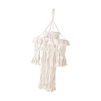 Bothyi - Pantalla De Lámpara De Macramé Bohemio, Pantalla Colgante Tejida A Mano Para El Hogar, Dormitorio, Fiesta