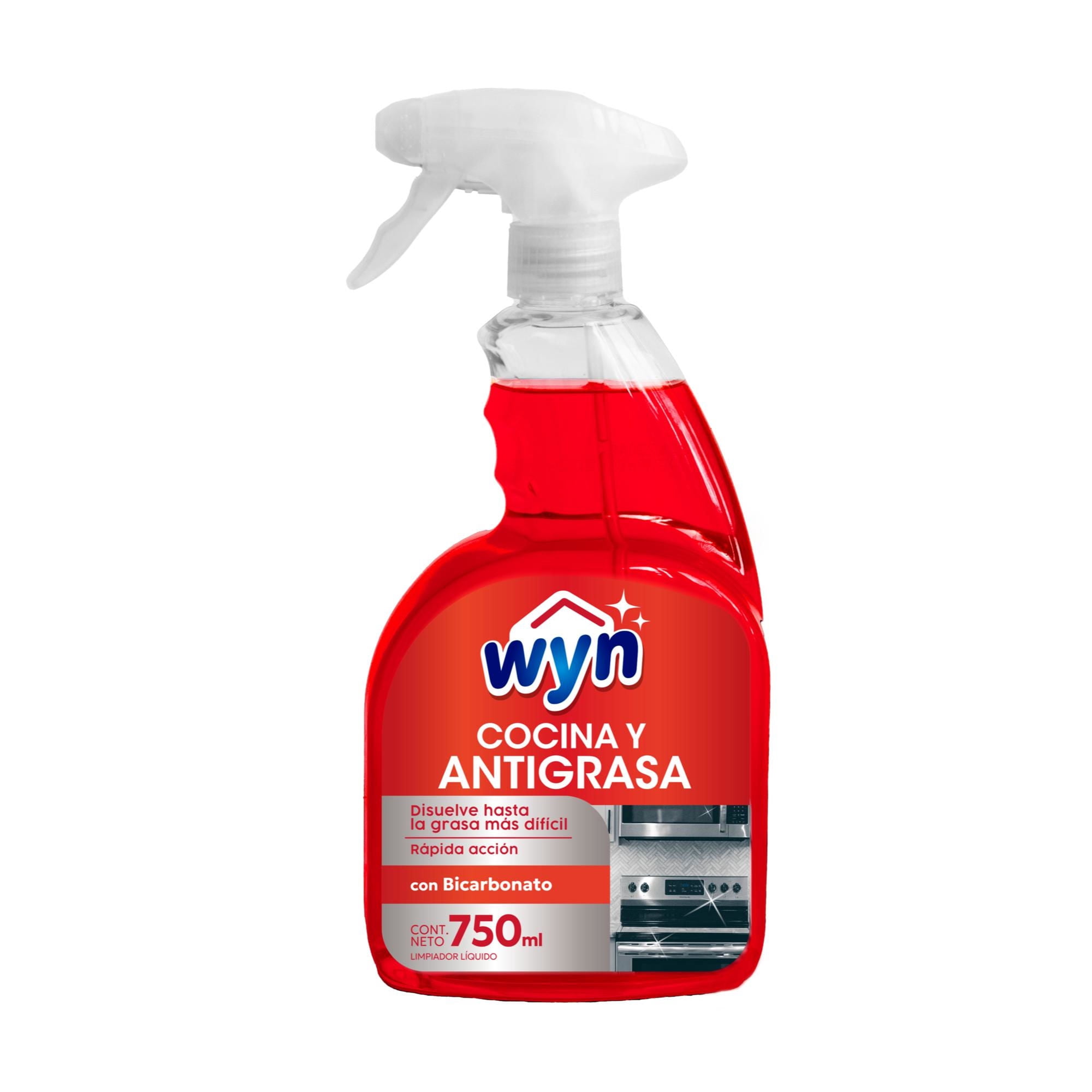Limpiador Antigrasa Líquido Botella Gatillo 750 ml Wyn