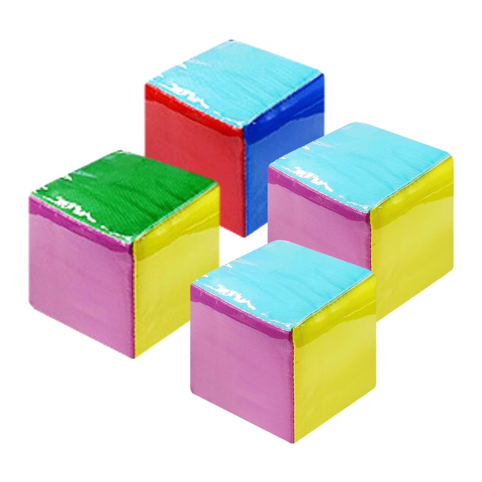 Bothyi - Cubos De Bolsillo Suaves Enseñanza Silenciosa Para Bloques De Enseñanza Juguetes Actividad Preescolar 4 Piezas