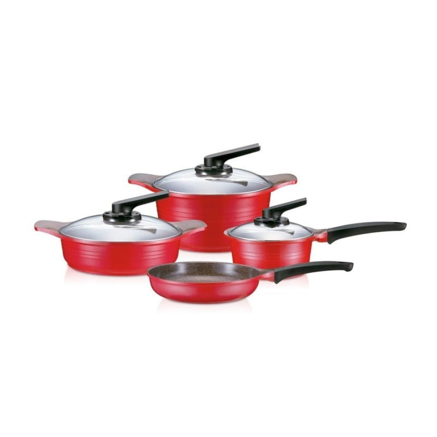 Batería Cocina 7pzs Granito Rojo Natural Roichen