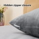 thumbnail image 2 of Juego estándar de 2 fundas de almohada de franela, funda de almohada de forro polar súper suave con cremallera para dormitorio, sofá, sillón, lujosa y acogedora., 2 of 6