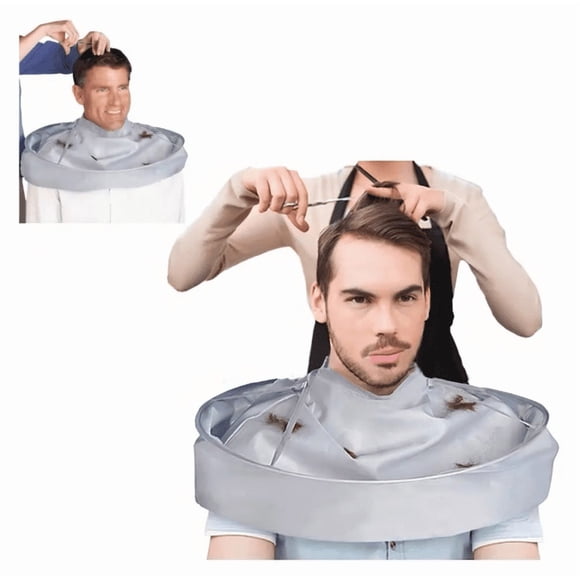 Capa Corte De Pelo Impermeable Reutilizable Bienok Modelo Unisex Gris